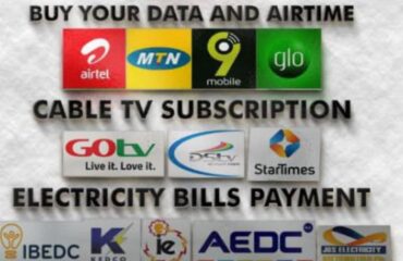 vtu, glo,mtn,airtel, phcn paybill