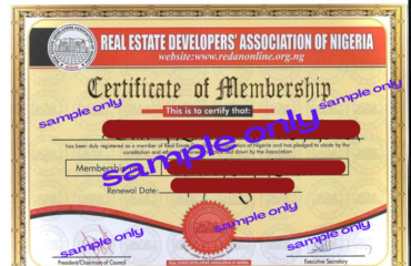 redam certificate sample